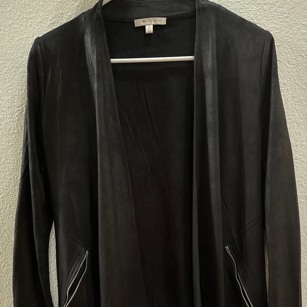 Women’s black suede blazer